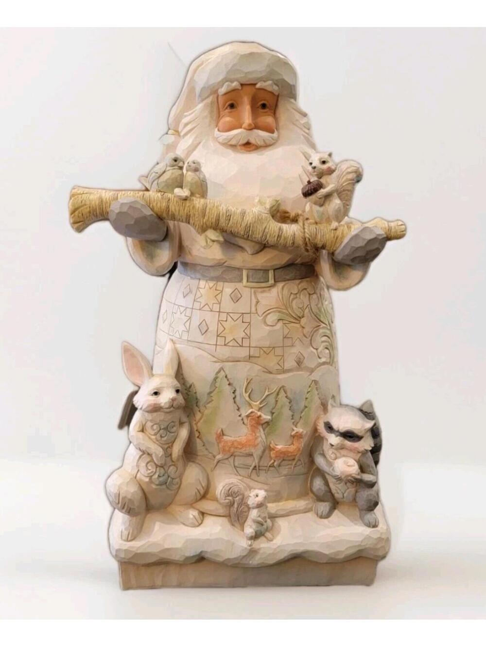 Jim Shore 2018 Woodland Santa w/Animals 19" Heartwood Creek Statue